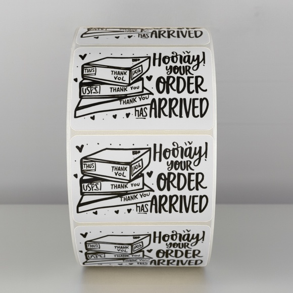 Hooray Your Order Has Arrived Stickers | Yellow Cute Packaging Labels - Picture 11 of 11